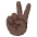 Victory Hand Dark Skin Tone Emoji from Noto Emoji Set