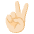 Victory Hand Light Skin Tone Emoji from Noto Emoji Set