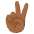 Victory Hand Medium Dark Skin Tone Emoji from Noto Emoji Set
