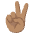 Victory Hand Medium Skin Tone Emoji from Noto Emoji Set