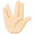 Vulcan Salute Light Skin Tone Emoji from Noto Emoji Set