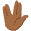 Vulcan Salute Medium Dark Skin Tone Emoji from Noto Emoji Set