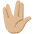 Vulcan Salute Medium Light Skin Tone Emoji from Noto Emoji Set