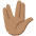 Vulcan Salute Medium Skin Tone Emoji from Noto Emoji Set