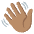 Waving Hand Medium Skin Tone Emoji from Noto Emoji Set