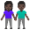 Woman And Man Holding Hands Dark Skin Tone Emoji from Noto Emoji Set