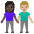 Woman And Man Holding Hands Dark Skin Tone Medium Light Skin Tone Emoji from Noto Emoji Set