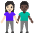 Woman And Man Holding Hands Light Skin Tone Dark Skin Tone Emoji from Noto Emoji Set