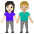 Woman And Man Holding Hands Light Skin Tone Medium Light Skin Tone Emoji from Noto Emoji Set