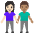 Woman And Man Holding Hands Light Skin Tone Medium Skin Tone Emoji from Noto Emoji Set