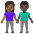 Woman And Man Holding Hands Medium Dark Skin Tone Dark Skin Tone Emoji from Noto Emoji Set