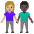 Woman And Man Holding Hands Medium Light Skin Tone Dark Skin Tone Emoji from Noto Emoji Set