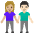 Woman And Man Holding Hands Medium Light Skin Tone Light Skin Tone Emoji from Noto Emoji Set