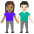 Woman And Man Holding Hands Medium Skin Tone Light Skin Tone Emoji from Noto Emoji Set