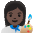 Woman Artist Dark Skin Tone Emoji from Noto Emoji Set
