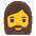 Woman Beard Emoji from Noto Emoji Set