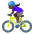 Woman Biking Dark Skin Tone Emoji from Noto Emoji Set