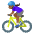 Woman Biking Medium Dark Skin Tone Emoji from Noto Emoji Set