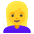 Woman Blond Hair Emoji from Noto Emoji Set