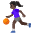 Woman Bouncing Ball Dark Skin Tone Emoji from Noto Emoji Set