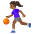 Woman Bouncing Ball Medium Dark Skin Tone Emoji from Noto Emoji Set