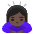 Woman Bowing Dark Skin Tone Emoji from Noto Emoji Set