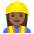 Woman Construction Worker Medium Dark Skin Tone Emoji from Noto Emoji Set