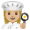 Woman Cook Medium Light Skin Tone Emoji from Noto Emoji Set