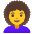 Woman Curly Hair Emoji from Noto Emoji Set