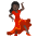 Woman Dancing Dark Skin Tone Emoji from Noto Emoji Set