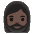Woman Dark Skin Tone Beard Emoji from Noto Emoji Set