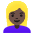 Woman Dark Skin Tone Blond Hair Emoji from Noto Emoji Set