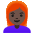 Woman Dark Skin Tone Red Hair Emoji from Noto Emoji Set
