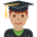 Man Student Medium Skin Tone Emoji from Twemoji Set