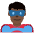 Man Superhero Dark Skin Tone Emoji from Twemoji Set