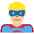 Man Superhero Medium Light Skin Tone Emoji from Twemoji Set