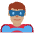 Man Superhero Medium Skin Tone Emoji from Twemoji Set