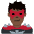 Man Supervillain Dark Skin Tone Emoji from Twemoji Set