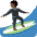 Man Surfing Dark Skin Tone Emoji from Twemoji Set
