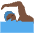 Man Swimming Dark Skin Tone Emoji from Twemoji Set