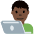 Man Technologist Dark Skin Tone Emoji from Twemoji Set