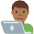 Man Technologist Medium Dark Skin Tone Emoji from Twemoji Set