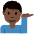 Man Tipping Hand Dark Skin Tone Emoji from Twemoji Set