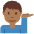 Man Tipping Hand Medium Dark Skin Tone Emoji from Twemoji Set
