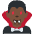 Man Vampire Dark Skin Tone Emoji from Twemoji Set