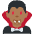 Man Vampire Medium Dark Skin Tone Emoji from Twemoji Set