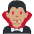 Man Vampire Medium Skin Tone Emoji from Twemoji Set