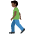 Man Walking Dark Skin Tone Emoji from Twemoji Set