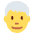 Man White Hair Emoji from Twemoji Set