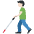 Man With White Cane Light Skin Tone Emoji from Twemoji Set